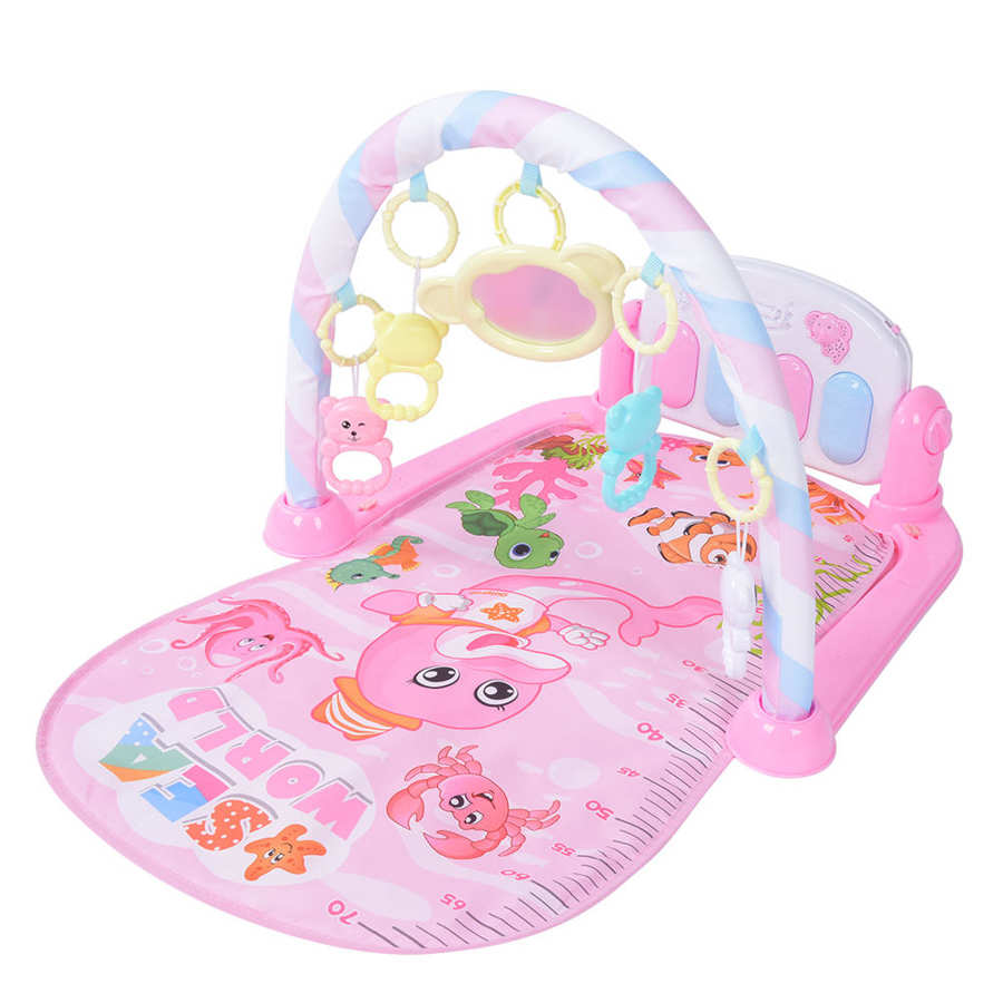 Kinderen Fitness Rack Piano Speelkleed Gym Muziek Lichten Vroege Onderwijs Speelgoed❤S: Color2