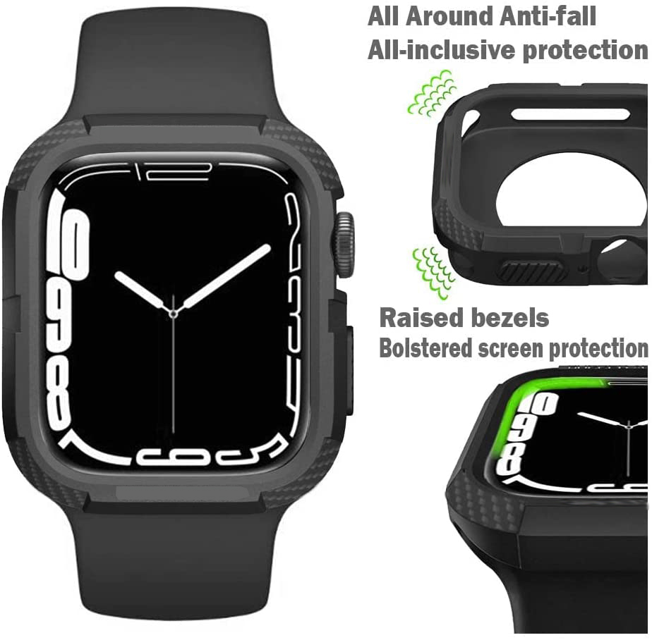 Wytrzymałe etui na Apple Watch Case 44mm 40mm 45mm 41mm 9 8 se 6 3 iWatch Accessorie TPU Screen Protector Apple watch serie 7 case