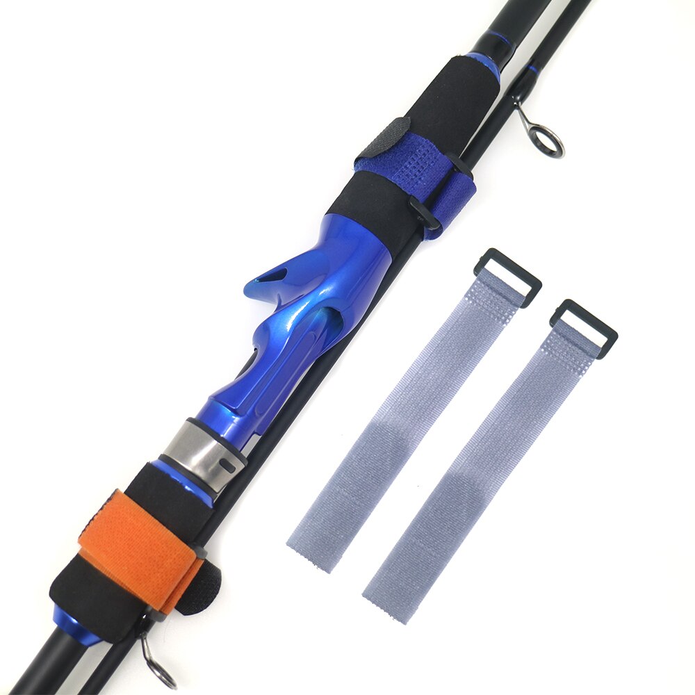 Sujetadores de caña de pescar reutilizables, correa de sujeción, gancho, lazo, Cable, correa, accesorios de pesca, 10 unids/lote
