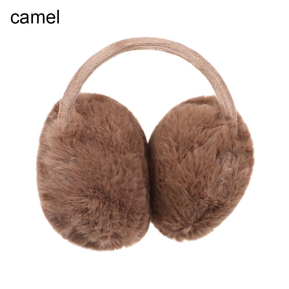 12 kolorów moda mężczyźni kobiety ciepłe nauszniki miękki pluszowy zagęścić ciepłe nauszniki nauszniki ochrona słuchu akcesoria zimowe: camel