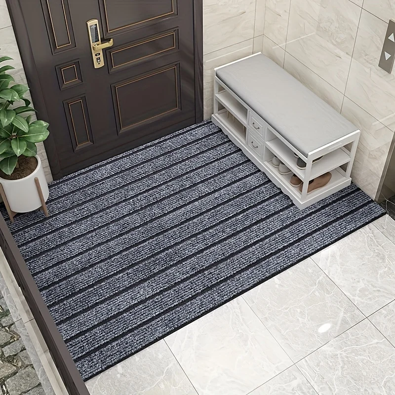 Alfombra de suelo a rayas, alfombra de entrada para casa, alfombra para el hogar, alfombras de cocina antideslizantes absorbentes de agua, alfombrilla para pies para pasillo