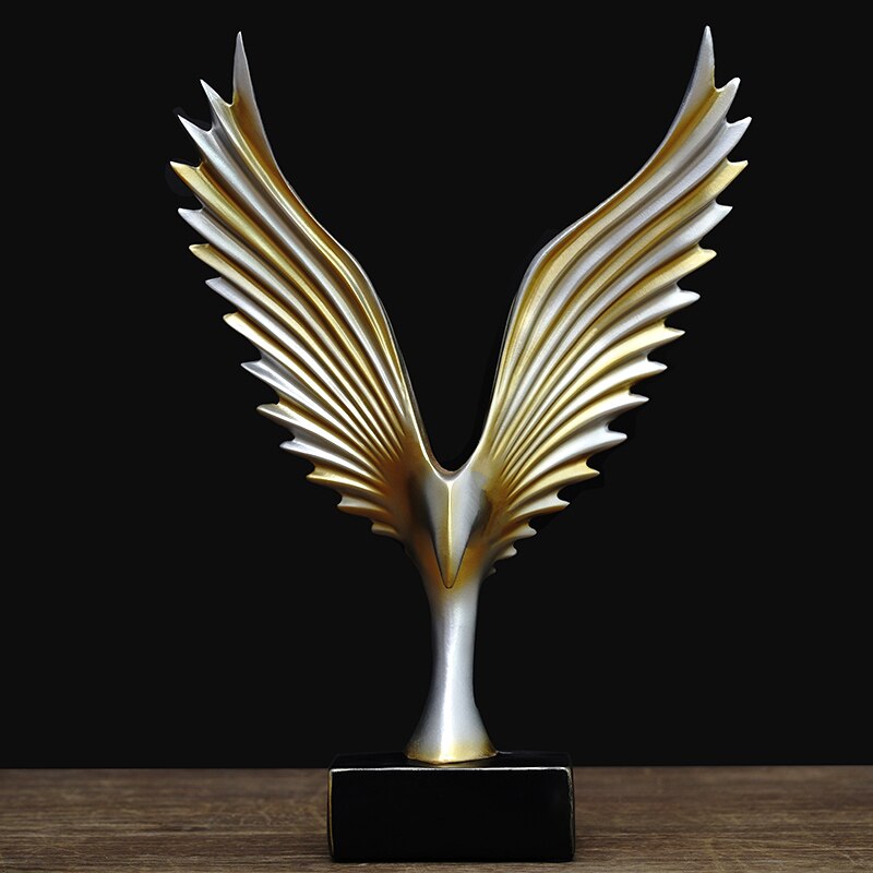 Abstract Angel Wings Statue Resin Eagle Wing Shape Sculpture main image 1