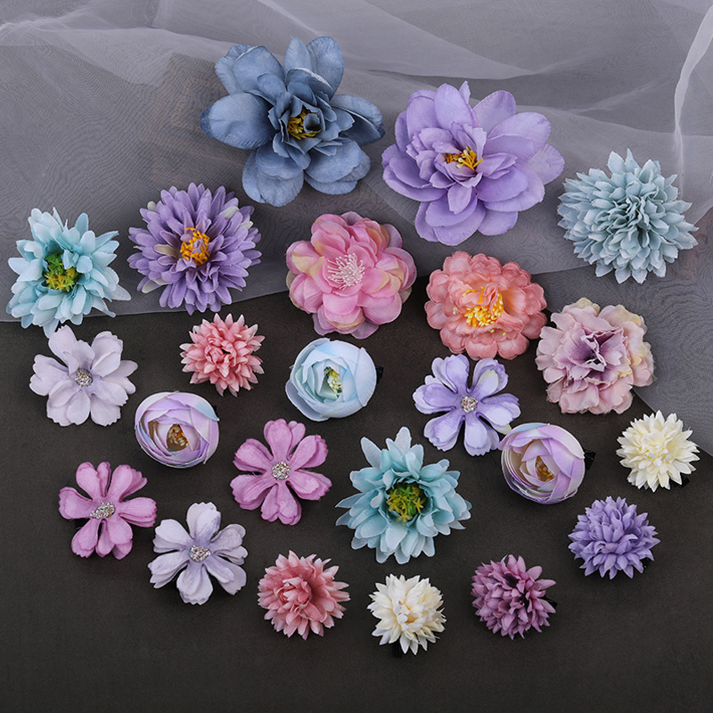 Seidenblumen-einstellen Japan Kimono Haarnadeln seitliche Haarspange Haarspangen japanische süße Chrysantheme Braut Hochzeit Haarschmuck