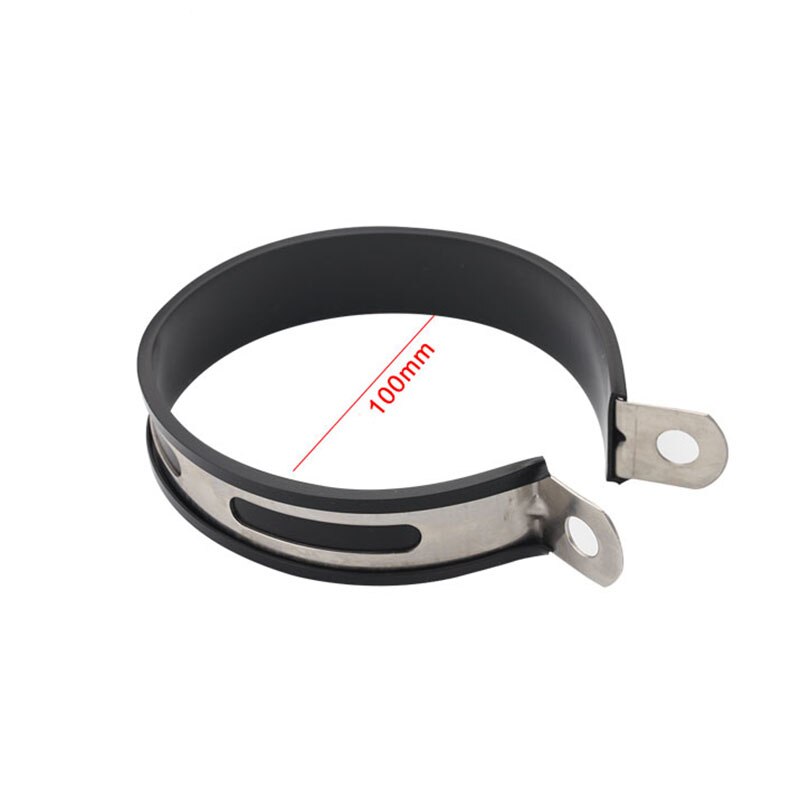 90/95/100/120 mm Stainless Steel Motorcycle Exhaust clamp muffler Supporting Bracket Mount Clamp Strap Hexagonal and Round: B