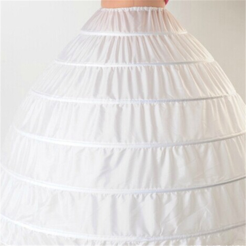 Lace Edge 6 Hoop Petticoat Underskirt For Ball Gown Wedding Dress 110cm Diameter Underwear Crinoline Wedding Accessories