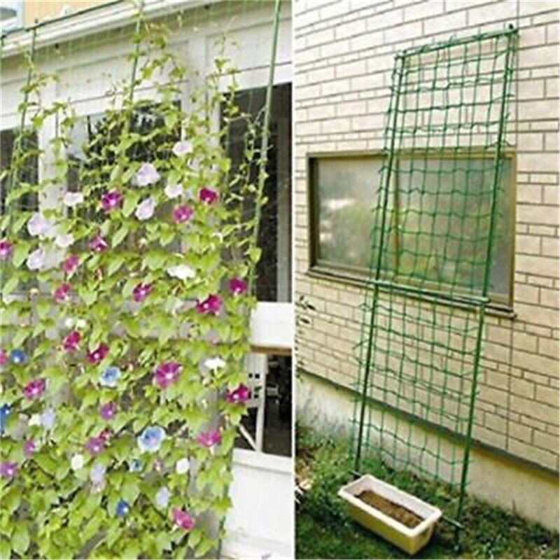1pc plantas de jardim escalada net plástico & náilon net manhã glória flor videira rede suporte net grow titular jardim acessórios