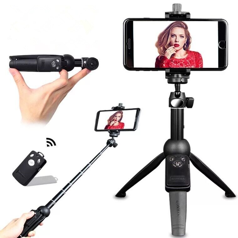 Geschikt Voor Iphone Android Bluetooth Zelfontspanner Selfie Stok Met Statief Plastic Lichtmetalen Self Timer Stick Voor Smartphone Huawei: Default Title