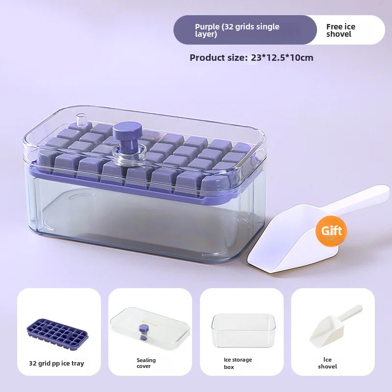 Home Use Ice Mold Pressing Ice Tray Quick Freezing Tool Easy Unmolded Model Home Freezer Accessory Versatile Cold Storage Device: Yellow