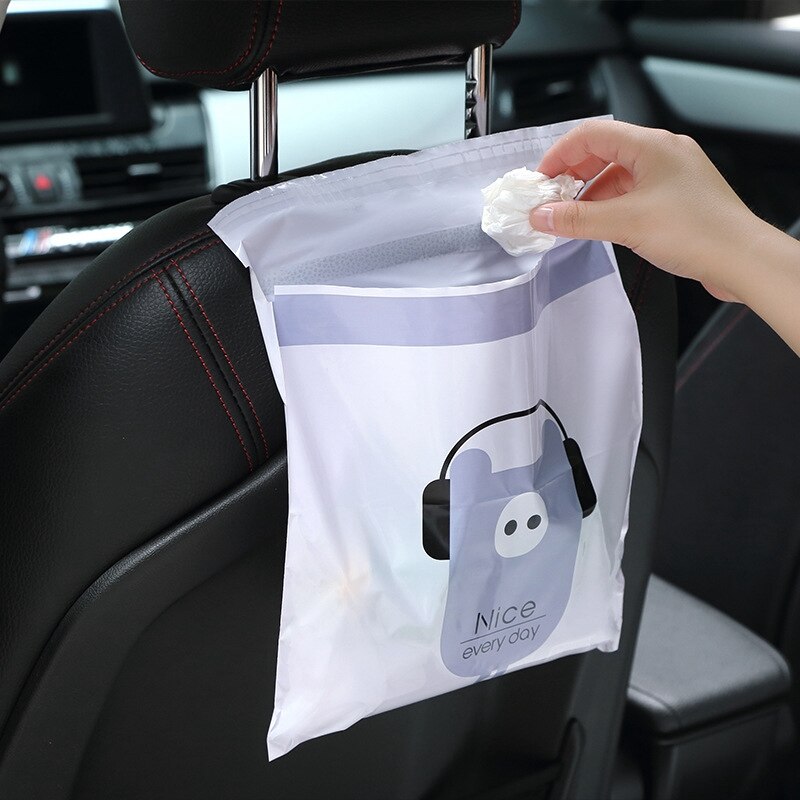 15Stck Lkw Auto Müll Taschen Einweg Müll Tasche Selbstklebende Auto Sitz Zurück Auto Lagerung Müll Tasche Biologisch Abbaubaren Müll Taschen