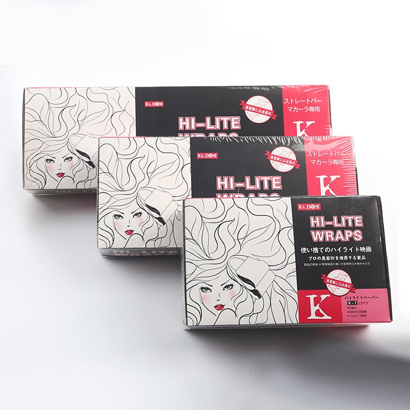 50 stk/sæt pro salon hårfarve papir hule genanvendelig og holdbar frisør highlight farve væv ark styling værktøj  un616