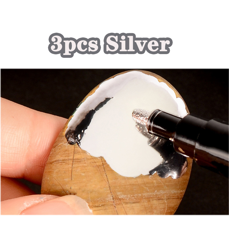 3/1pc Reflektierende Kunst Marker Farbe Stift Silber Flüssigkeit Chrom Glanzt Reflektieren Silber Marker Stift Metallic Kunst handwerk Stift Für Reifen: green