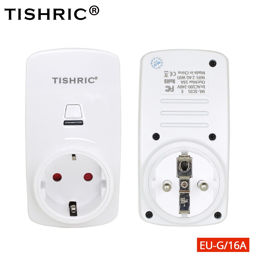 Smart Plug TISHRIC 16A - Presa WiFi Control - Timer - App Ewelink - Compatibile Alexa & Google Home: TISHRIC 16A EU-G