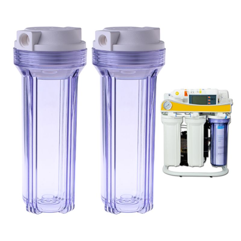 Transparent Water Purifier Filter Bottle 4/2 Point Interface Clear Filtration