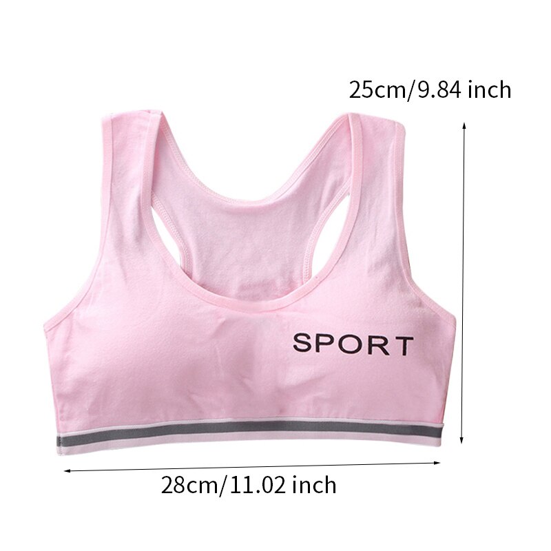 Cotton Training Bra 6-12 Years Girls Bra Breathable Girl Underwear Kids Teenage Children Student Sport Underwear Lingerie Bra