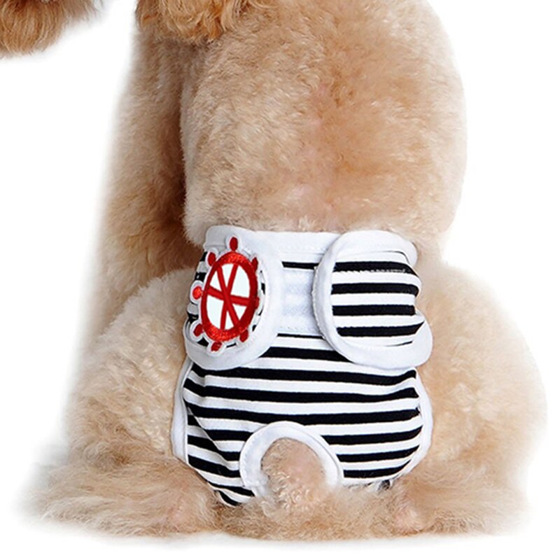 Herbruikbare Hond Luiers Ademend Katoen Puppy Buik Bands Verstelbare Klittenband Sanitaire Panty Voor Pet Hond Kat shorts: Black / L