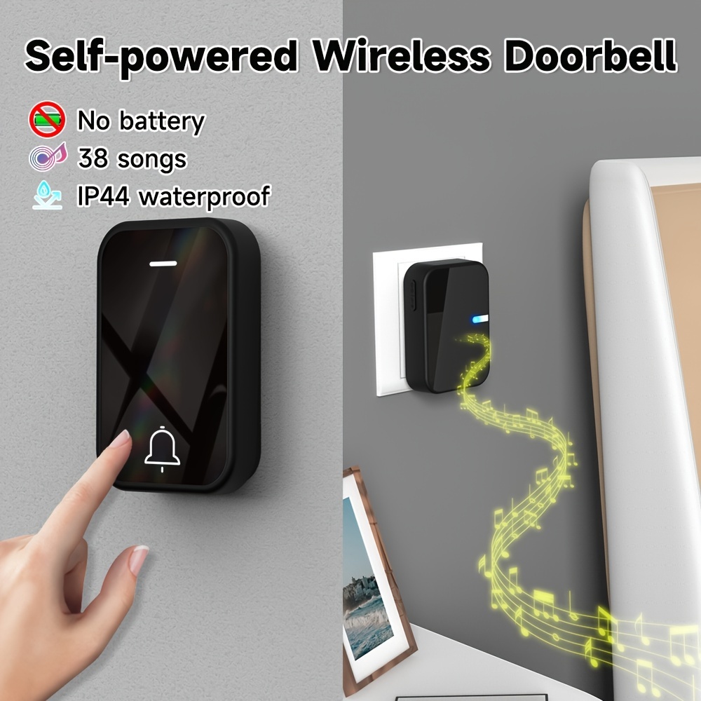 Acrylic Decoration Does Not Require Batteries Kinetic Energy Door Bell Household Waterproof Wireless Electronic Doorbell