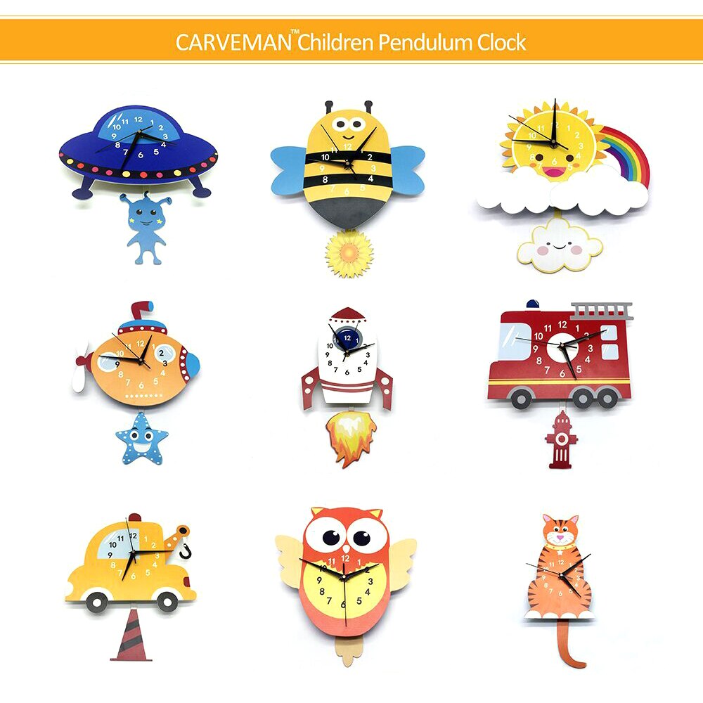 Home Decoration Cartoon Wall Clock Cartoon 3D DIY Large Decorative Wall Clocks Watch Wall Unique