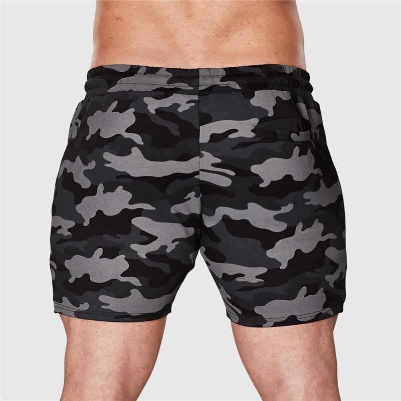 Short de Camouflage noir avec poches et fermeture éclair pour hommes, vêtement de Sport décontracté, Style d&#39;été, pour la plage, 2022