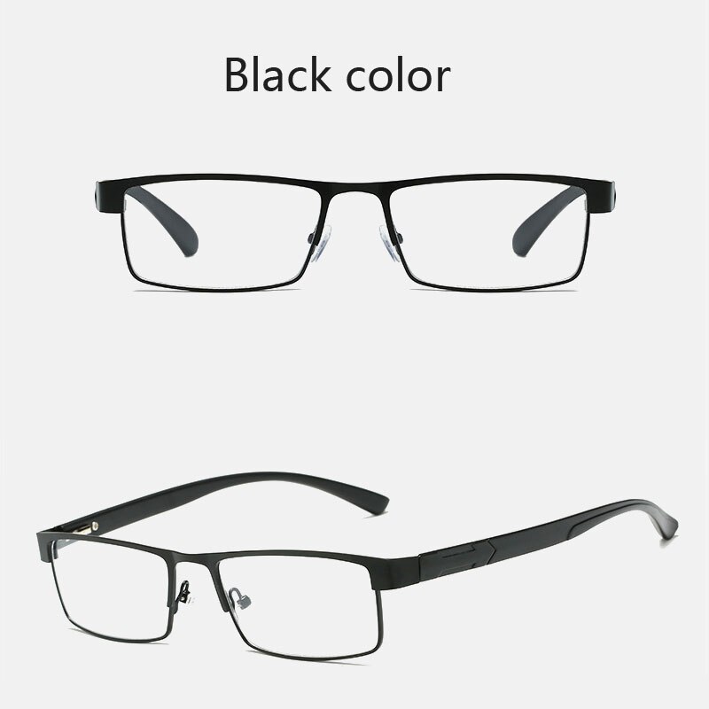 Leesbril Mannen Titanium Legering Leesbril Niet Sferische 12 Laag Gecoat Retro Business Hyperopie Bril: +250 / Black