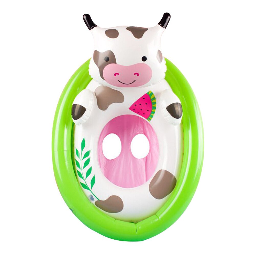 Double Airbag motif Animal gonflable enfant en bas âge bébé siège de bain enfants sécurité piscine eau amusement jouets flotteur cercle anneau: Green