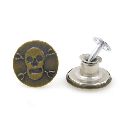 Komen 10 Sets/partij 17Mm Brons Mode Metalen Jeans Knop Schacht Knop Voor Kledingstuk Broek Naaien Kleding Accseeories Handgemaakte: NO 075