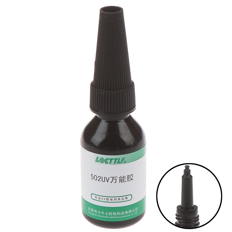 Pegamento UV 502 para curado de vidrio transparente, adhesivo para reparación dedicada, bajo olor, alta transparencia