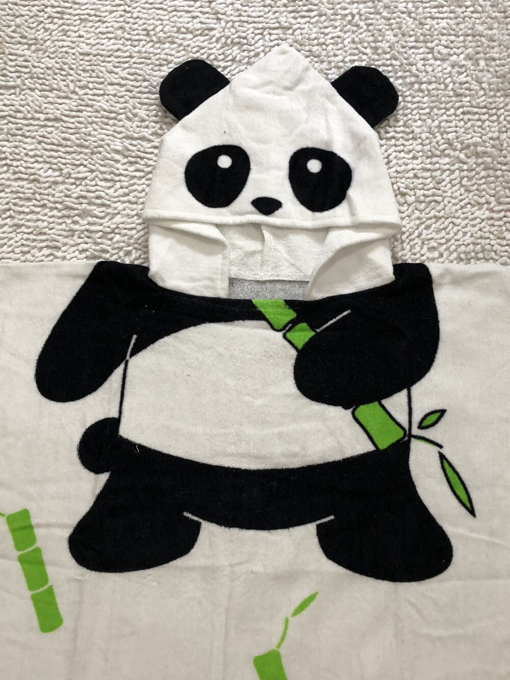 Børns badehåndklæder åndbart varmt barn tegneserie badekåber hætteklædte badehåndklæder (panda)