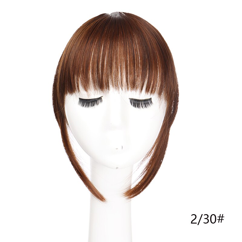 Talang bangs hair extensions flat nett bangs syntetisk klips i hår lugg frynser hairpieces hair extensions for kvinner: 30