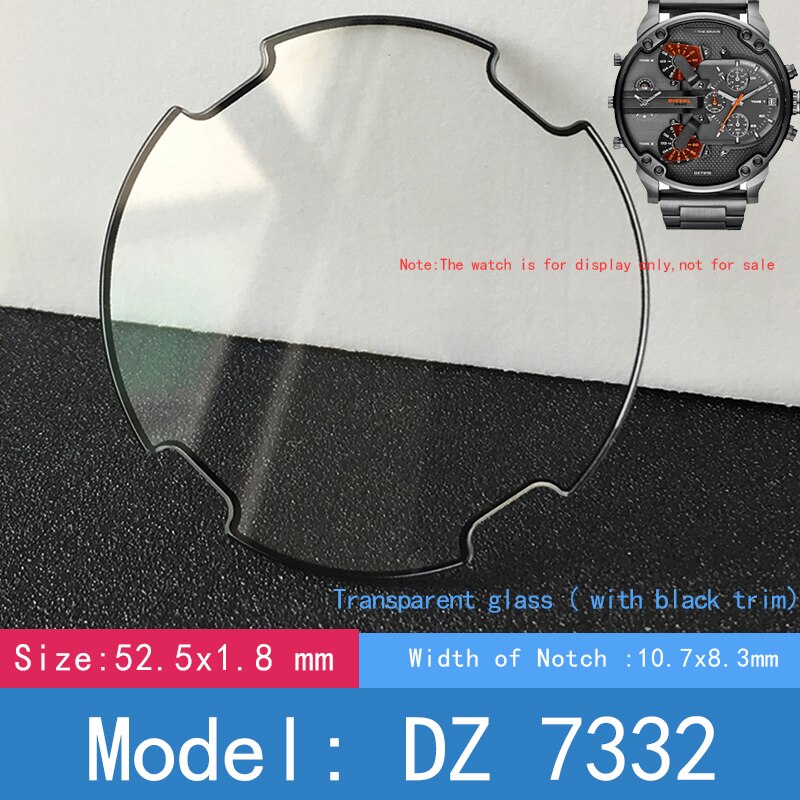 Watch crystal For Diesel DZ 7264 7258 7259 7270 7331 7370 Mineral glass Replacement repair parts: DZ 7332