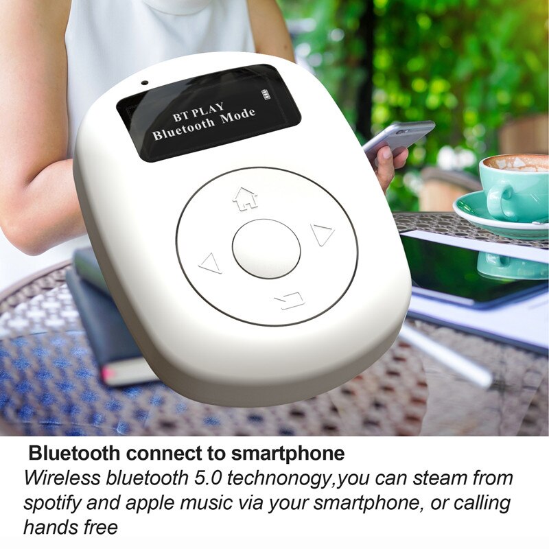 Mini Sports DAB Digital Radio, FM Radio, Bluetooth Playback, Portable MP3 Player, White Noise