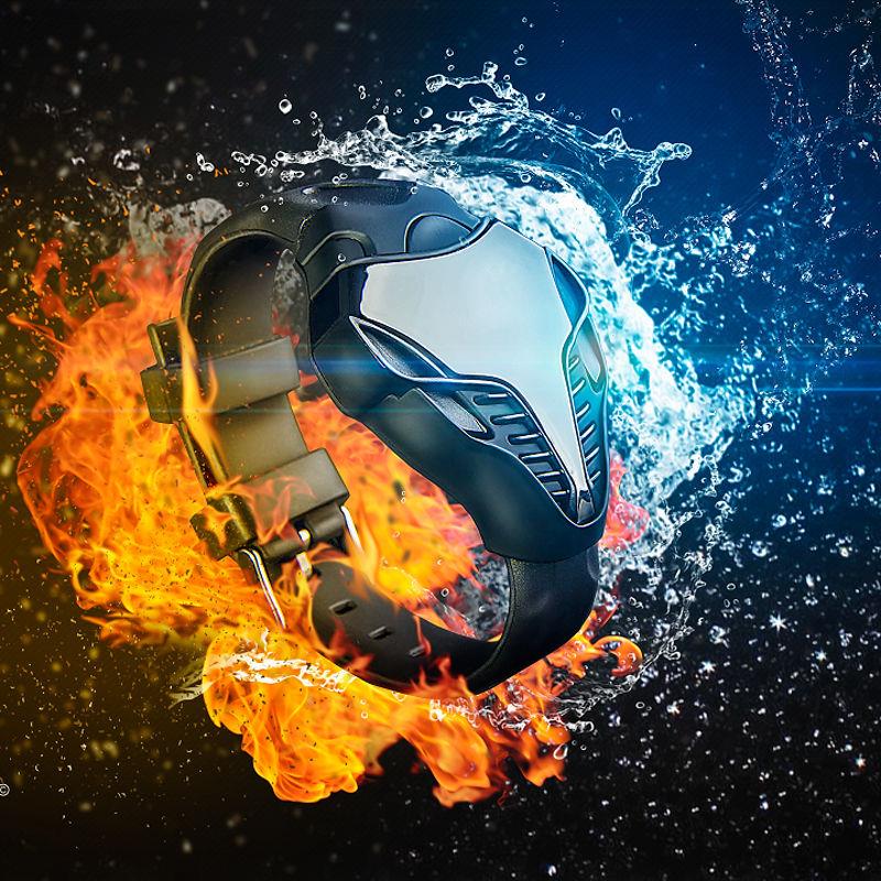 kobra sport zegarek czarny kolor męnarty doprowadziło cyfrowy zegarek kobra trójkąt Wybierz silikonowe sportowe zegarki elektroniczne