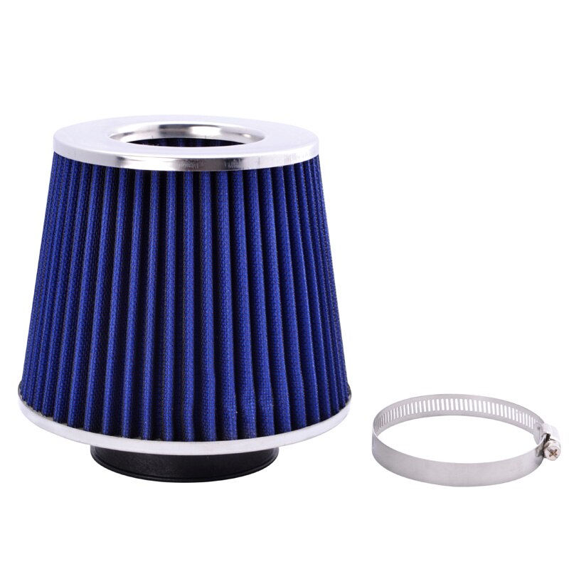 ESPEEDER Universal Car Air Filter 3inch Cold Air Intake Supercharger for 76mm Oil Hose Kit: Blue