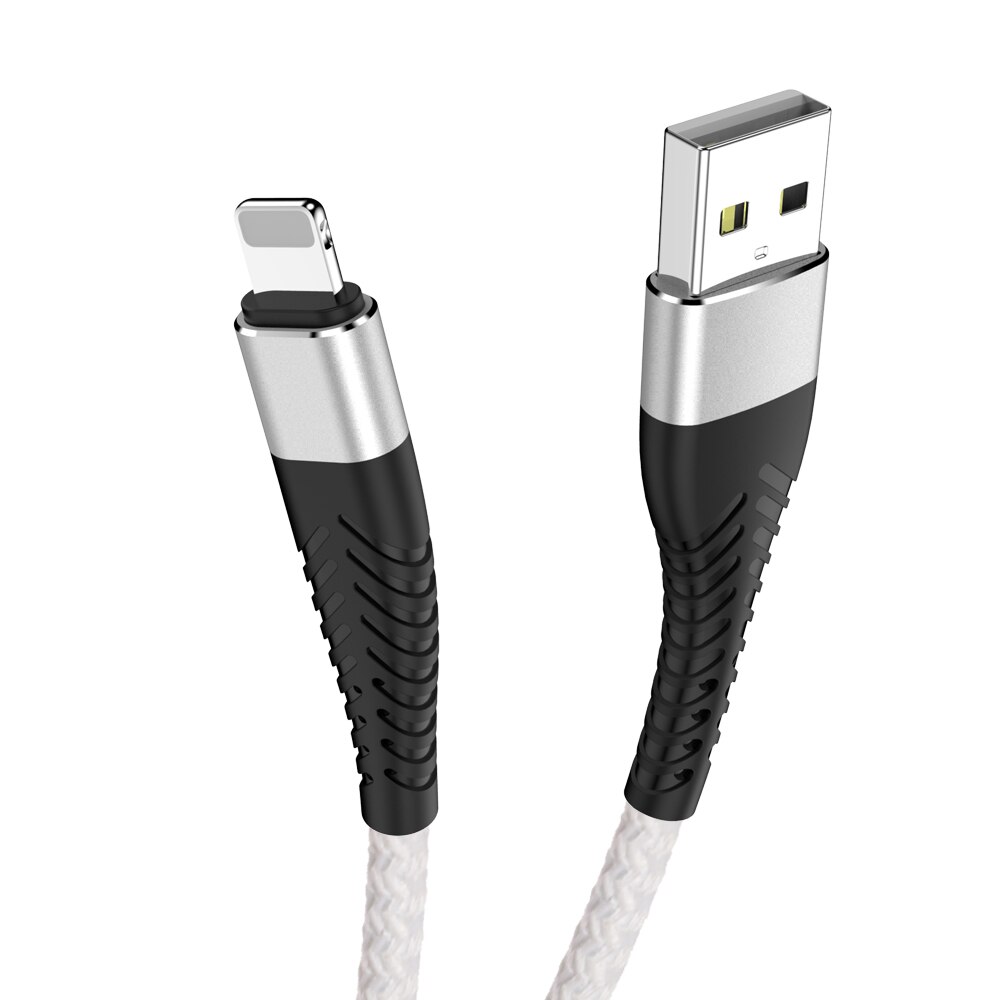 1m 2m 3m usb oplader kabel dataledning til apple iphone 7 8 plus 10 11 pro x xs max 5 6 s 5s 6s hurtig opladning oprindelse lang telefonledning: Hvid / 0.2 m