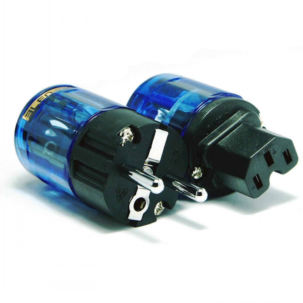 Oyaide C-037 P-037e Schuko Europa EU Power Plug Rhodium IEC Audio Connector Vrouwelijke-Mannelijke MATIHUR audio hifi 1 paar