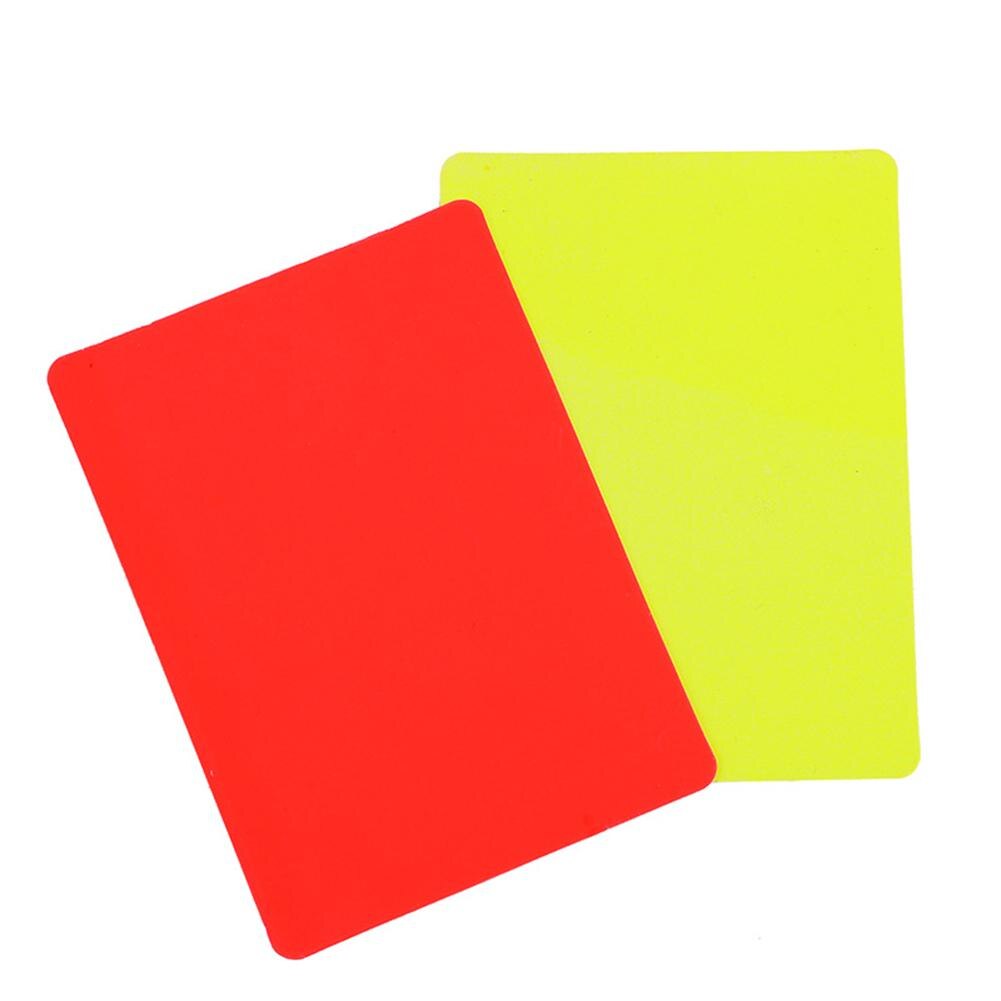 2PCS Soccer Referee Red Yellow Cards PVC Football Match Training Referee Fair Play Tool Game Equipment 8x11cm