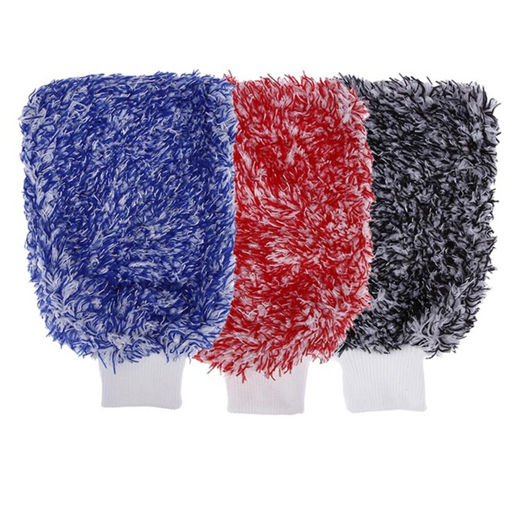 Guantes de lavado de coches de microfibra, guante de absorción suave, Ultra suave, fácil de secar, paño de lavado con detalle automático, limpieza de coche de alta densidad