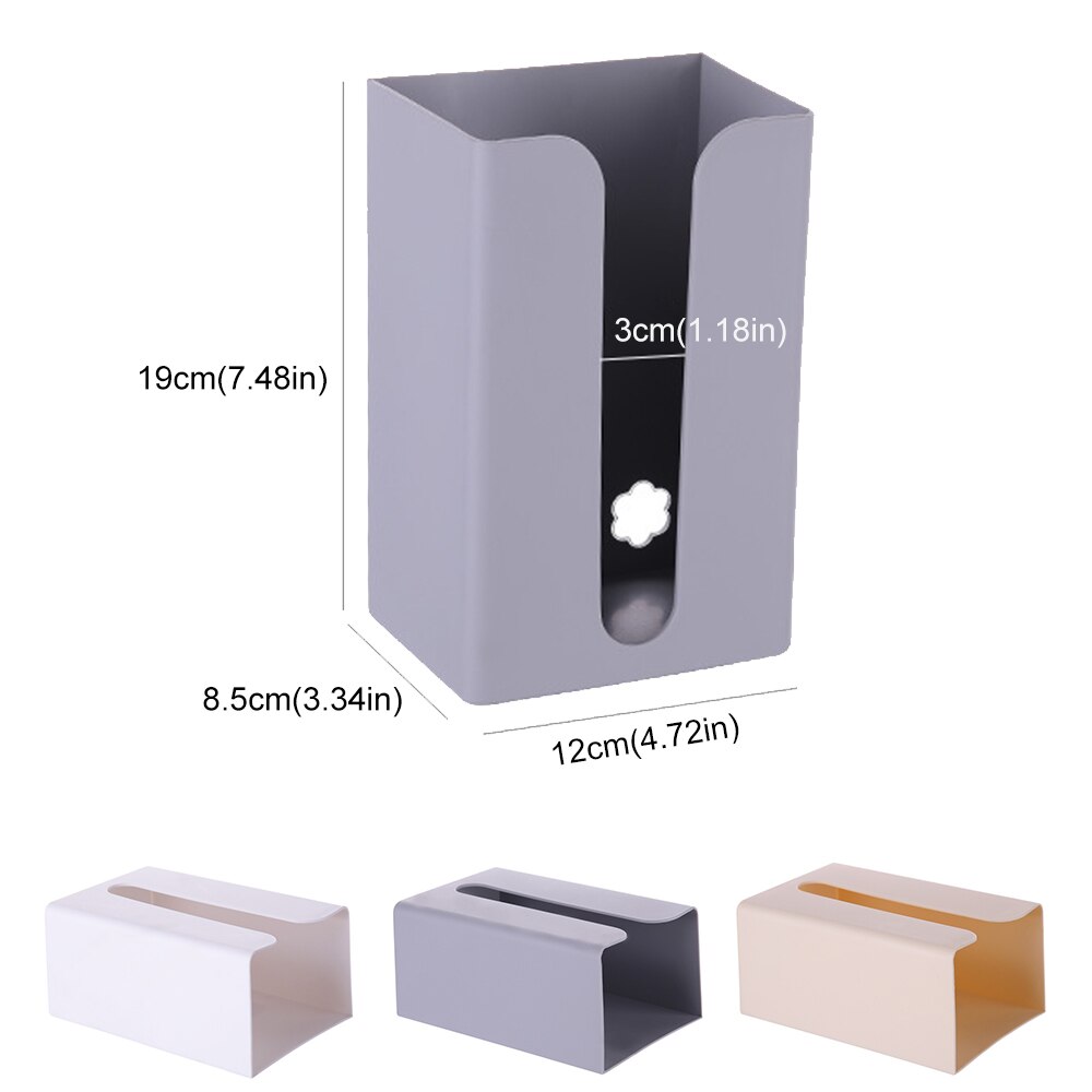 Wall Mounted Tissue Box Self Adhesive Tissue Box Napkin Holder Garbage Dispenser Paper Organizer Kitchen Hanging Rack Storage