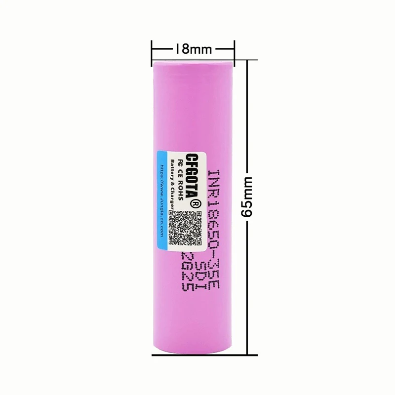 Batería 18650 35E 3,7 V 3500mAh descarga 18650 batería de iones de litio 3,7 v INR18650-35E batería recargable para linterna