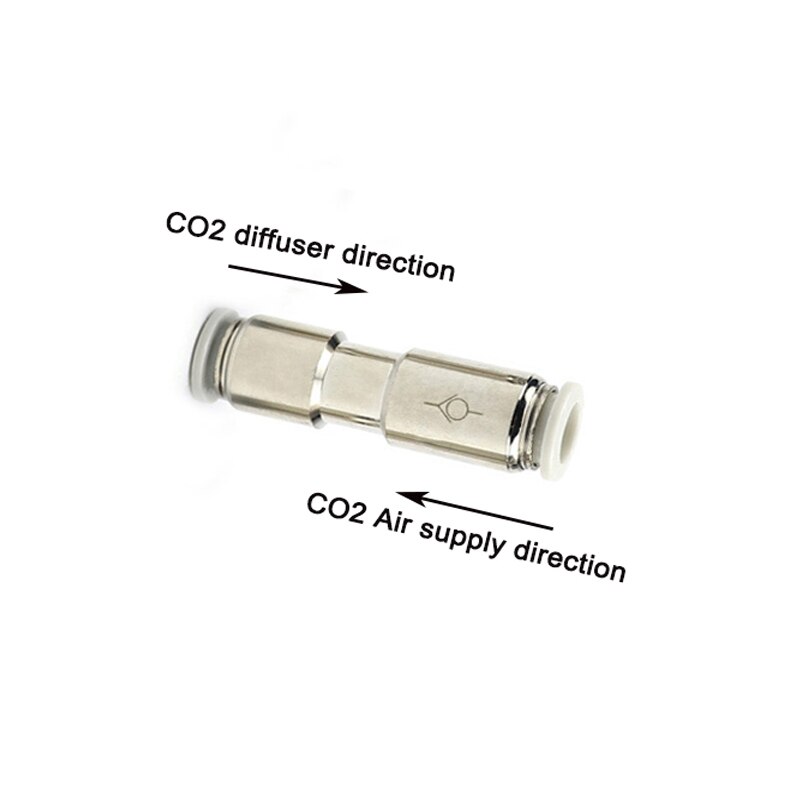 1 stainless steel check valve for CO2, carbon dioxide diffuser to prevent gas backflow, check valve fitting 4mm