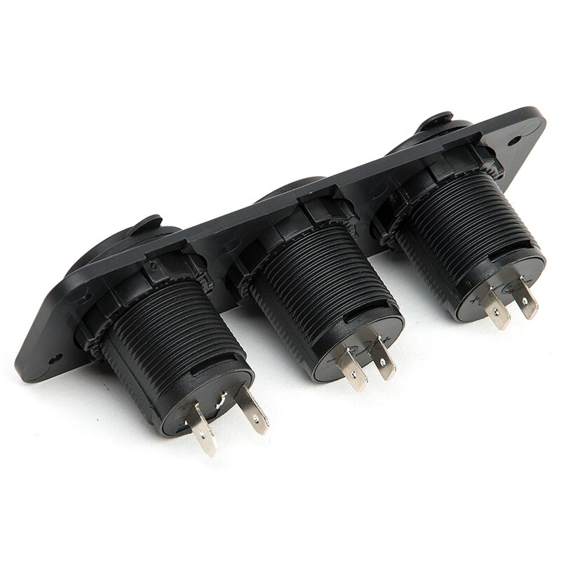 Dc 12v bilelektronik cigarettändare usb-uttag splitter motor bil dc digital voltmeter 3 -håls panel strömuttag/dubbel usb