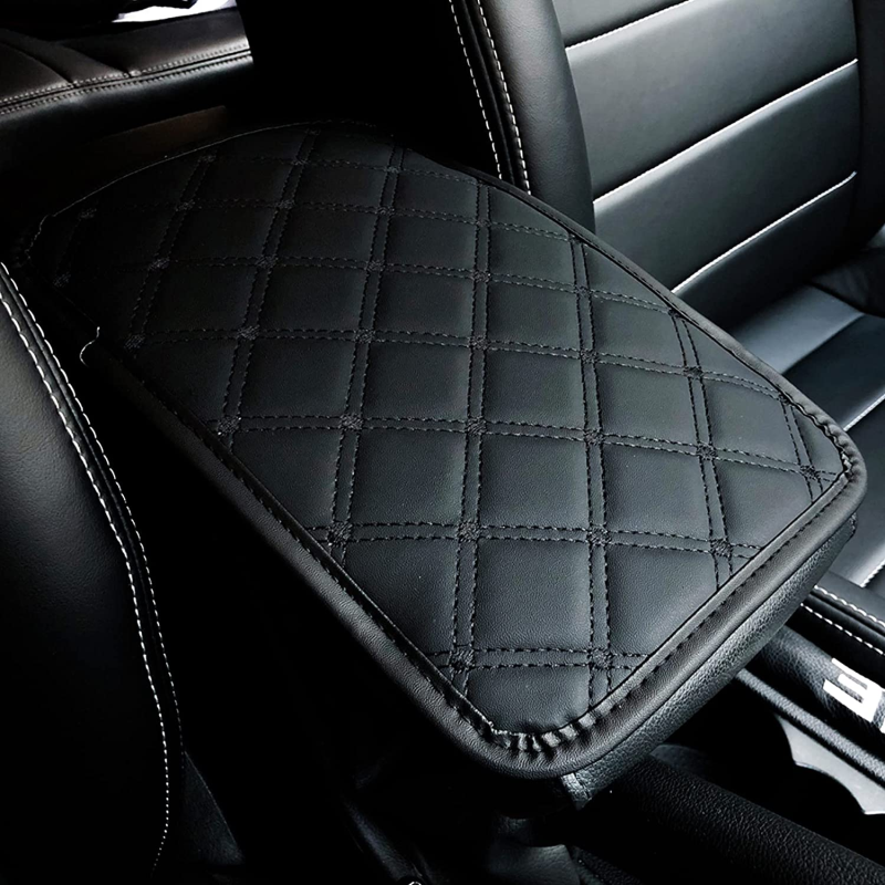 Universele Auto Lederen Armsteun Mat Waterdicht Interieur Auto Armleuningen Opbergdoos Matten Stofdichte Kussenhoes Armsteun Beschermer