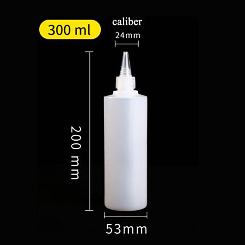 Squeezable Nachfüllbare Flaschen Tropfer Sonde Flasche Honig Gewürz Pigment Flaschen Flüssigkeit Container 100/200/250/300/400/500 ML: 300ML