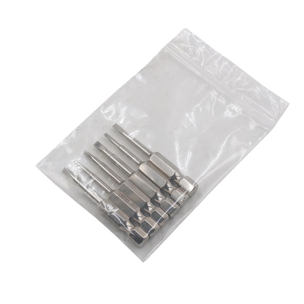 6 st magnetiska triangel skruvmejselbitar  s2 stål 1/4 tums hex -skaft skruvmejsel bitsats diy handverktyg hemverktyg