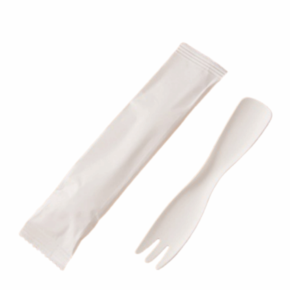 100 stk. individuell pakning engangs skje gaffel hvite nedbrytbare iskremskjeer slitesterke miljøvennlige dessertkakeskjeer: Hvit