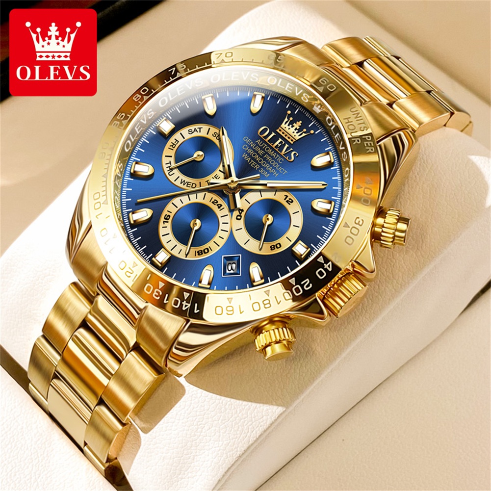 OLEVS 6638 TOP automatisch mechanisch horloge voor heren Multifunctionele chronograaf datum waterdicht luxe origineel horloge heren