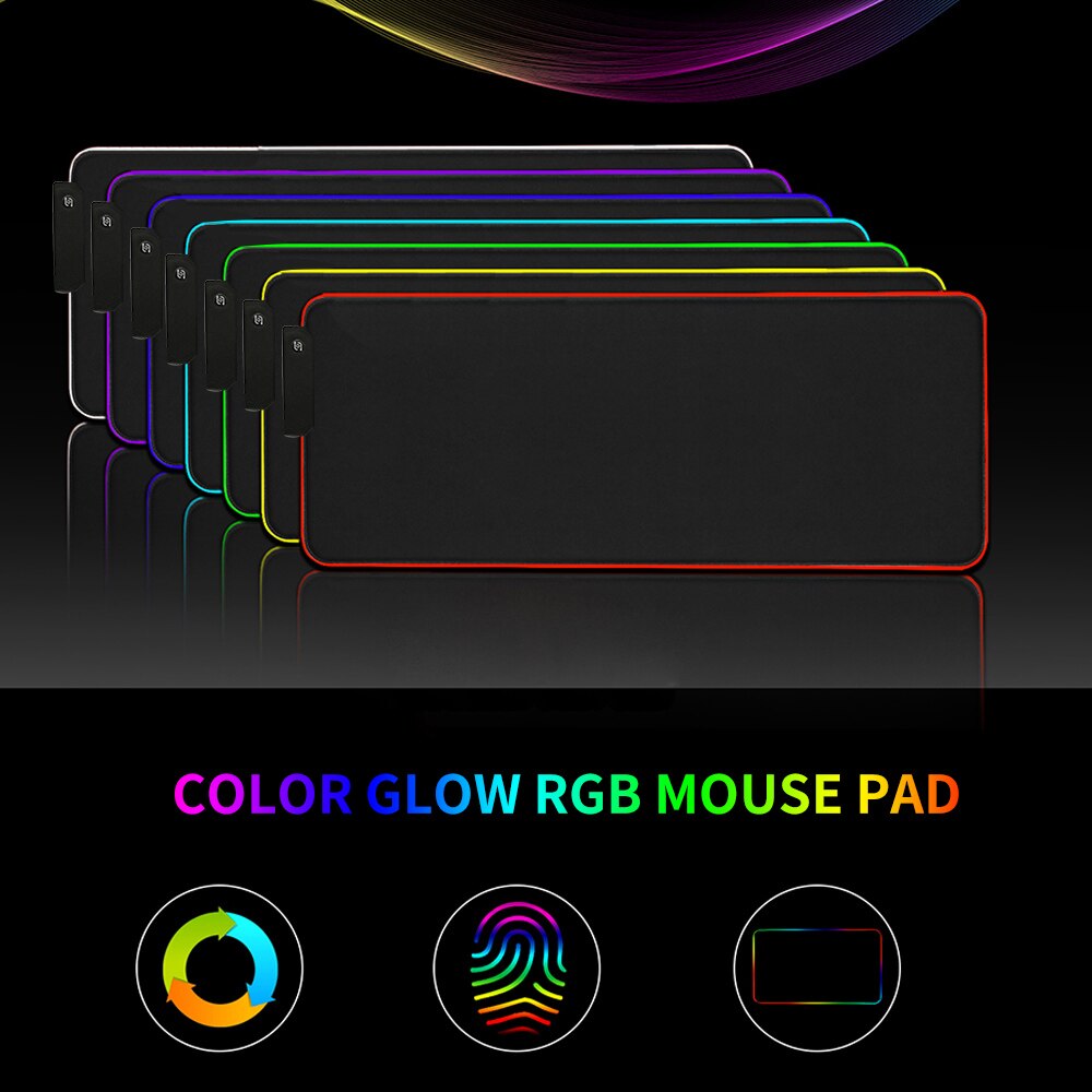 Grande RGB gioco topo pad Gamer portato Del computer Mousepad topo Grande Zerbino con Retroilluminazione Tappeto per La tastiera Scrivania Zerbino