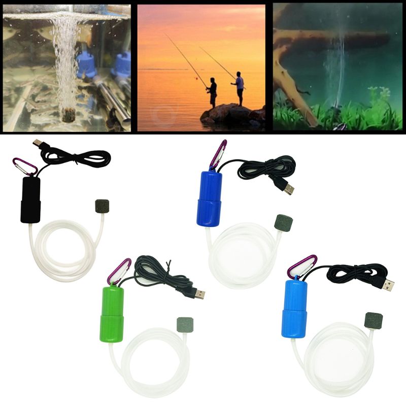 Mini Usb Aquarium Aquarium Zuurstof Luchtpomp Mute Energie Besparen Compressor Aquatic Levert Luchtpomp Kit