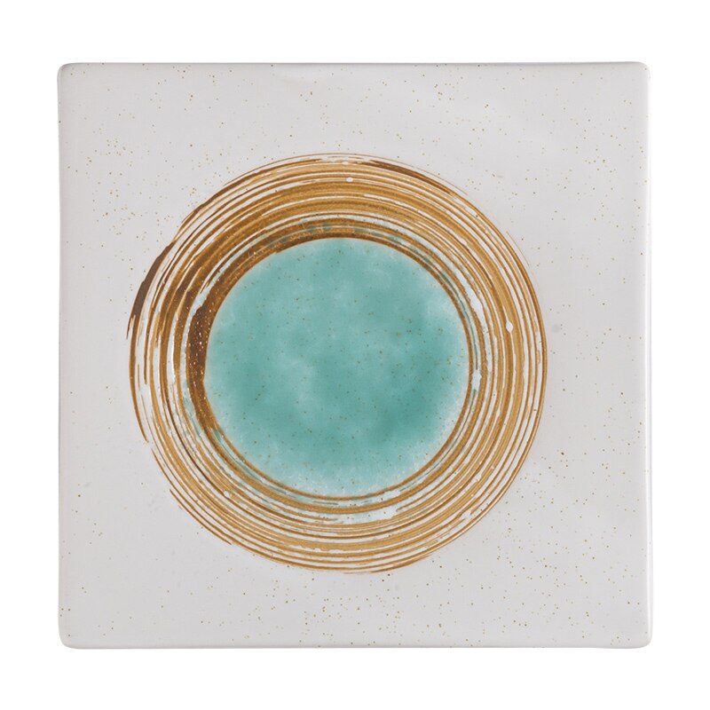 Japanese ceramic square plate western food breakfast plate dish plate home kitchen flat plate tableware