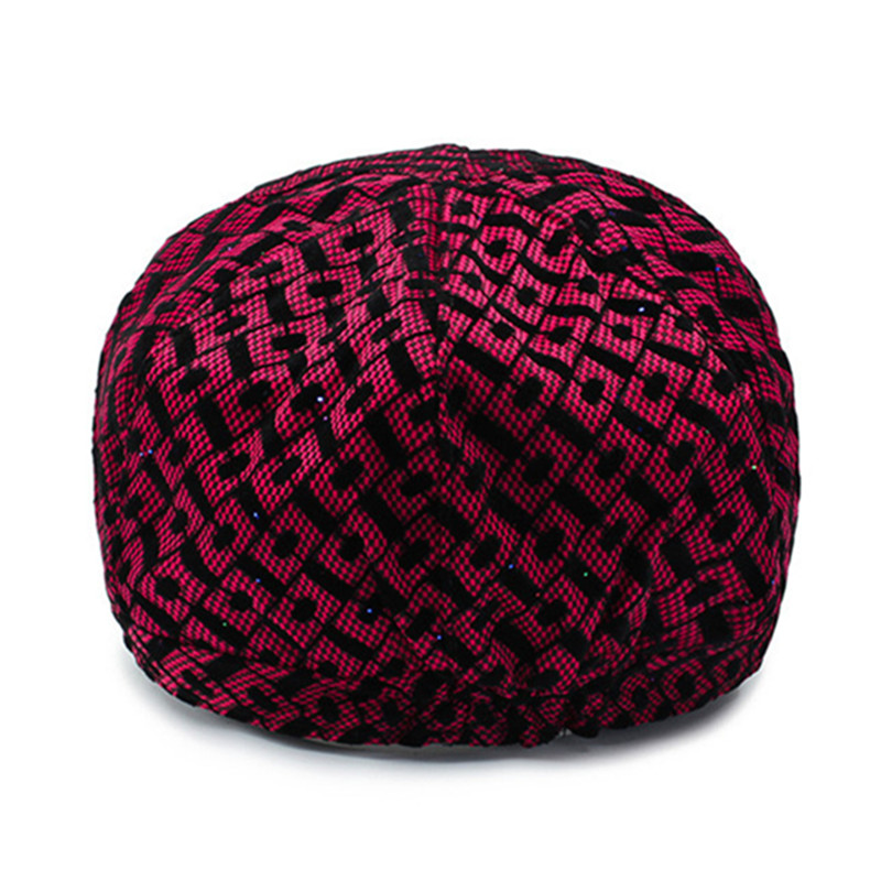 Siloqin dame newsboy caps høst dame lue snapback cap kvinne trend hip hop cap sløyfe rutete solhatt