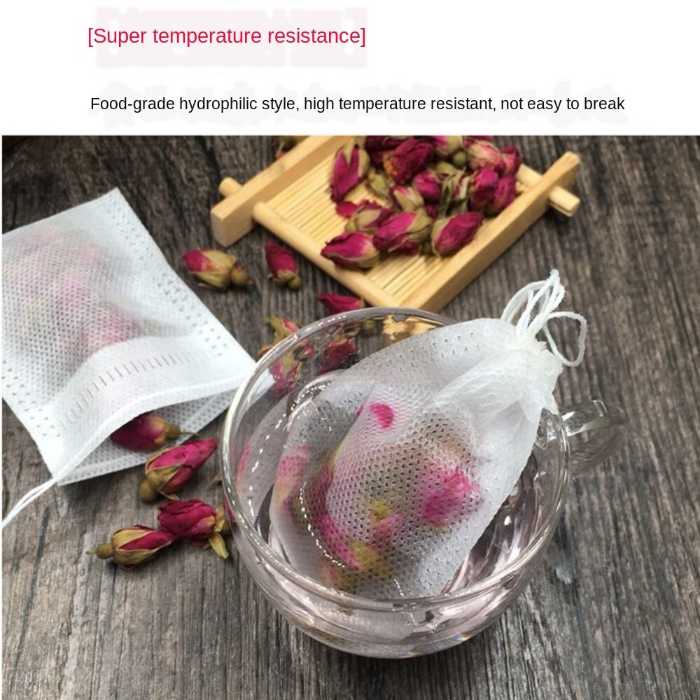 Bolsitas de té con cordón perfumado, bolsa vacía con filtro de sellado de 5x7CM, hierbas y especias utensilios para cocinar, 100 unids/lote